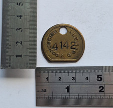 Vintage SHIREBROOK COLLIERY #4142 Brass Miners Original Lamp Check.