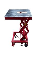 Bike Lift Scissor 300lb Motorbike ATV Hydraulic Motorcycle With 4 Wheels - Red