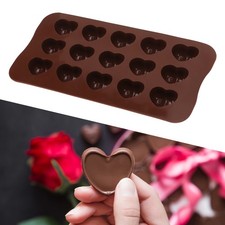 Chocolate Silicone Mould Heart Design Flexible Smoothly Easy Demoulding DIY UT