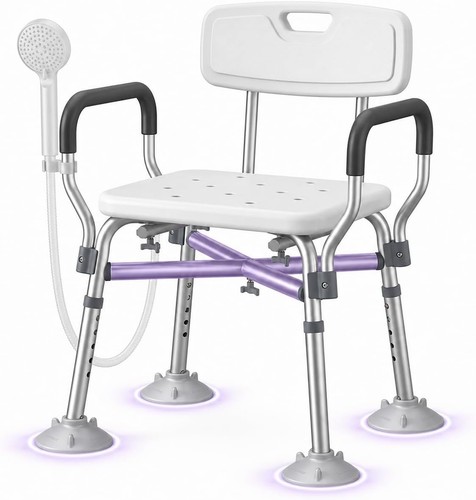 Shower chair with arms back - chair,