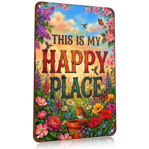 Happy garden wall art - happy,
