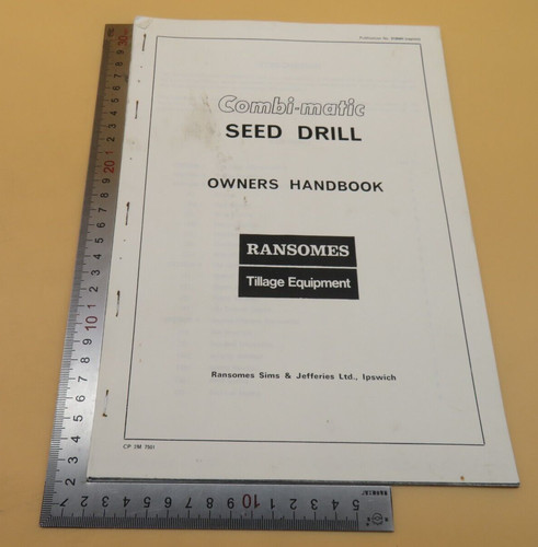 Combi matic seed drill owners - drill,
