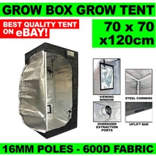 Grow Box Grow Tent 0.7x 0.7x1.2m - 16mm Poles -600D Fabric - Diamond Diffusion