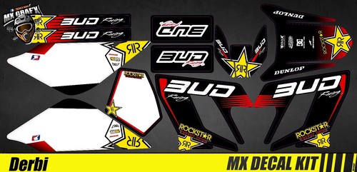 Motorcycle decal kit for - decal, derbi