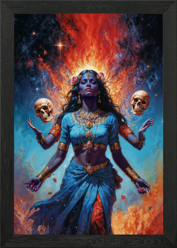 Goddess kali with skulls - kali,