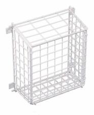 Letterbox Cage with Fixings Post Letter Mail Catcher Door Guard Basket White