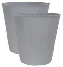 2 x 22 Litre Grey Plant Pots
