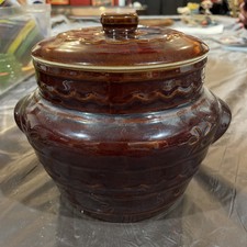 MAR-CREST STONEWARE CROCK WITH LID