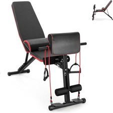 Foldable Adjustable Weight Bench Gym Workout Bench Press Strength Training Bench