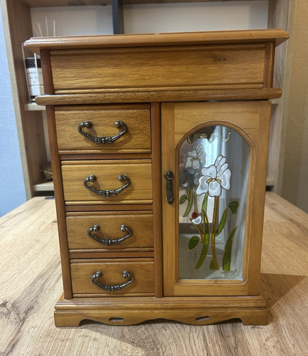 Wood jewellery box with - wood,