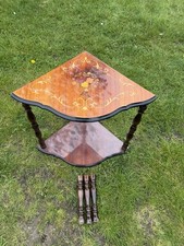 Vintage inlaid wooden corner - wooden,