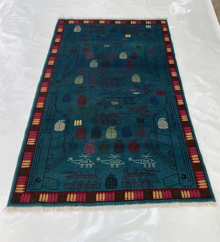 182x122 afghan war rug - afghan,