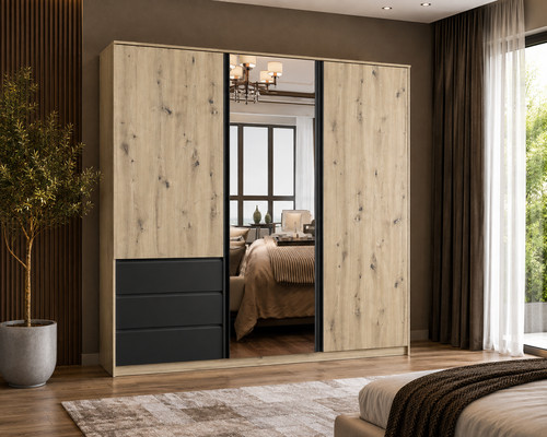 Aura 180cm wardrobe bedroom - 180cm,