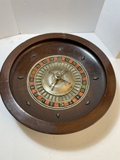 VINTAGE WOOD ROULETTE WHEEL. MADE IN GERMANY. 14 Inches Across