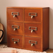 Library Card Catalog Cabinet Rustic Home Decor Aesthetic Versatile Organizer