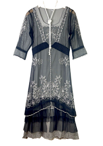 Nataya black dress gatsby - black,