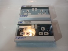 LAP Chrome Two Gang Socket with White Insert - 2196C-0001 x 2no.
