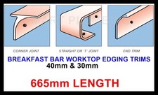 Kitchen Worktop Breakfast Bar Edging Joining Strips Trims 665mm *BULLNOSE TRIMS*