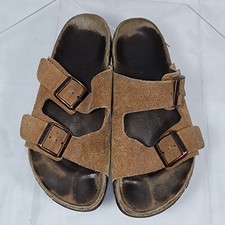BETULA Birkenstock ARIZONA Comfort Brown Suede Leather Slide Sandals Wom 9/40 N