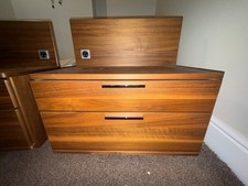 X2 Bed Side Hulsta Cabinets Solid Wood Oak Good Condition with Drawers Storage