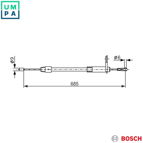 Cable pull parking brake 987 - cable,