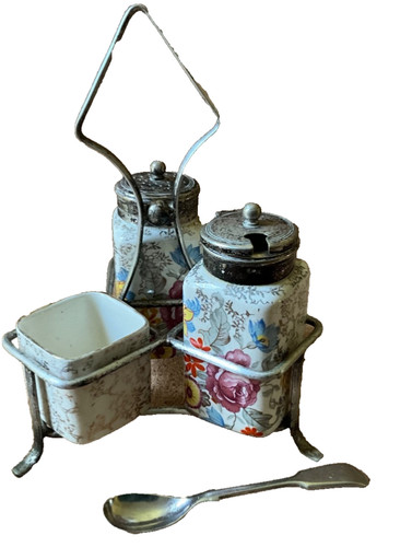 Sandland ware condiment set - condiment,