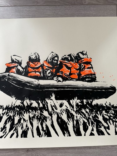 Banksy print glastonbury - glastonbury, boat