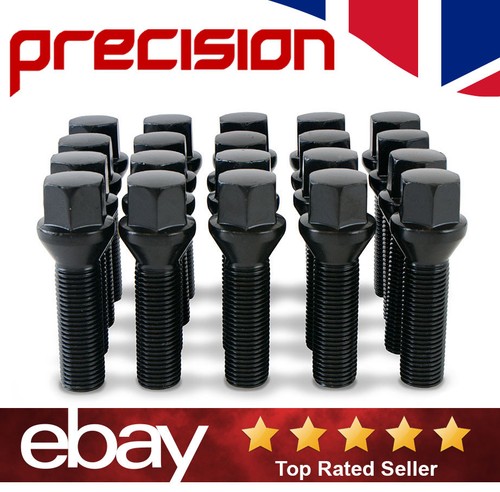 Extended black wheel nuts - black,