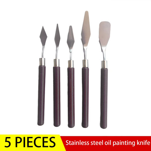 5pcs art palette - palette, knife