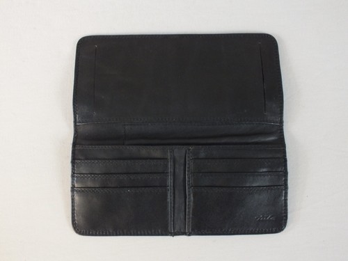 Tula black leather card wallet - black,
