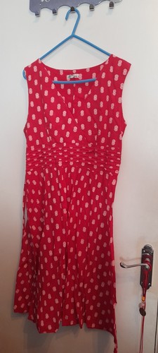 Red and white polka - and,