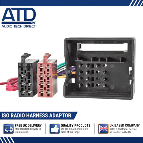 Car radio iso harness adaptor - car,