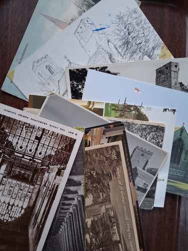 Postcard churches - postcard,