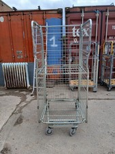 Folding Heavy Duty roll cage warehouse trolley Shop Supermarket Storage 