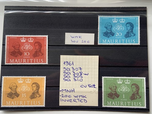 Mauritius stamps 1961 mnh - 1961, with