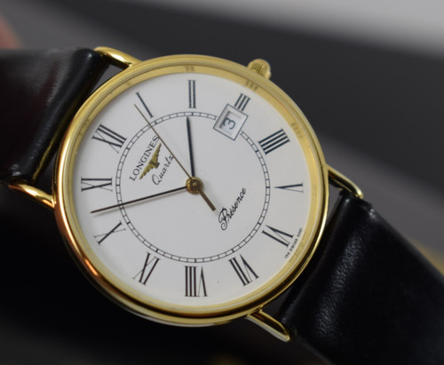 Gold longines gents watch - gold,