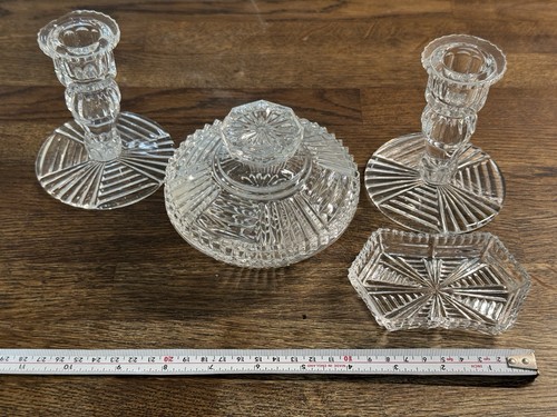 Cut glass dressing table - cut,