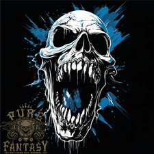 Screaming Skull Goth Horror Gothic Heavy Metal Mens T-Shirt 100% Cotton