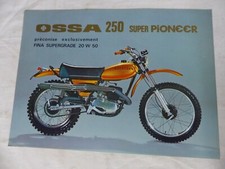Motorcycle Brochure Catalog Brochure: 1975 OSSA 250 Super Pioneer