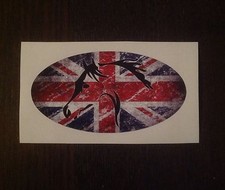 1 x 13.5CM PRINTED UNION JACK GB HORSE STICKERS DECALS  EQUINE TRAILER BOX PONY