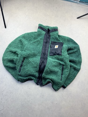 Dark green sherpa fleece - dark,