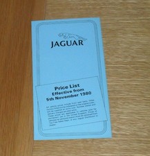 Jaguar Daimler Price List