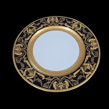 Rosenthal Dinner Plates Cobalt w/ Heavy Embellished Gold 10 3/4" set of 4