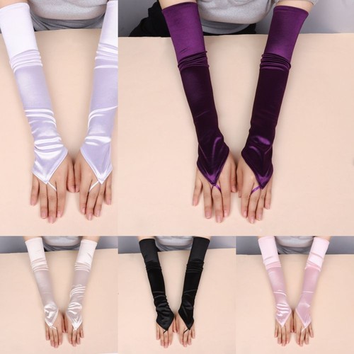 Satin hook finger gloves - hook,