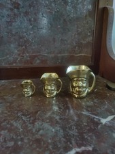 3 X TOBY JUG BRASS TANKARD