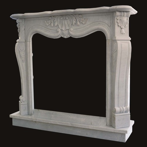White marble classic fireplace - marble,