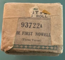 Angelus Artistyle Pianola Roll-93722A-The First Nowell (3 verses)- Xmas Carol