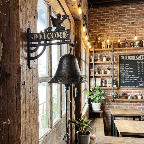 Cast iron doorbells - iron, wall