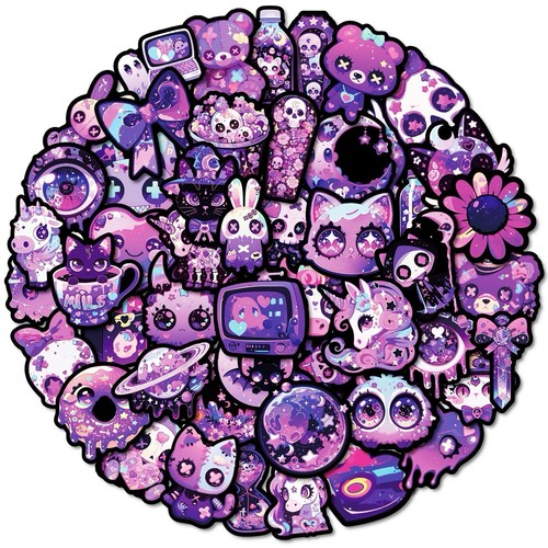 Cute cartoon black purple - cartoon,