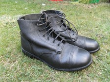 Reproduction WW2 British Army Black Ammo Ankle Boots Pebble Leather Size 8
